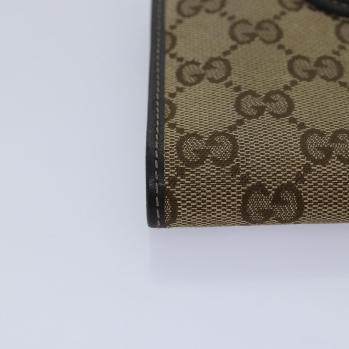 GUCCI GG Canvas Wallet Beige Beige 203549 Auth am6628