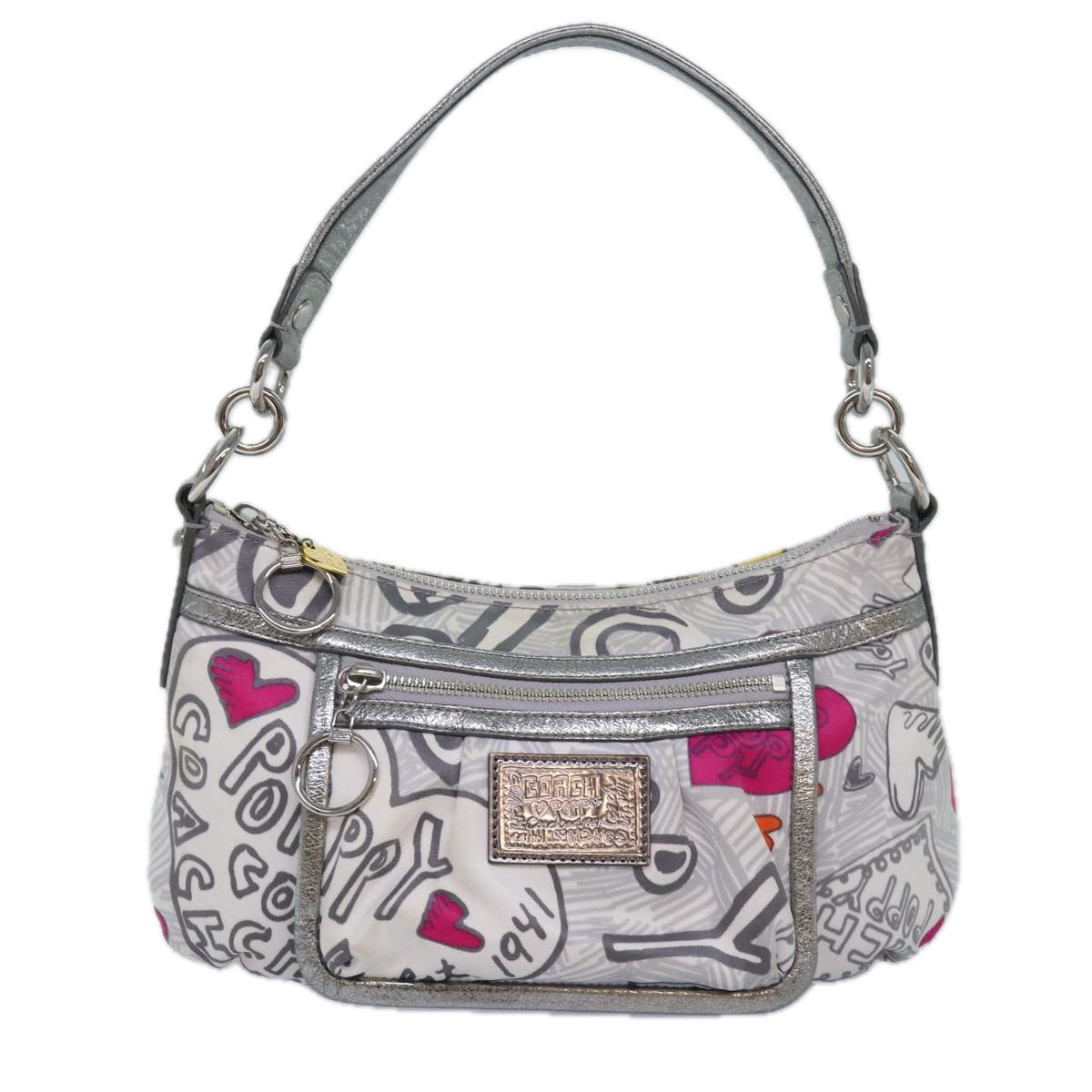 Coach Hand Bag Canvas 2way Multicolor Auth am6634