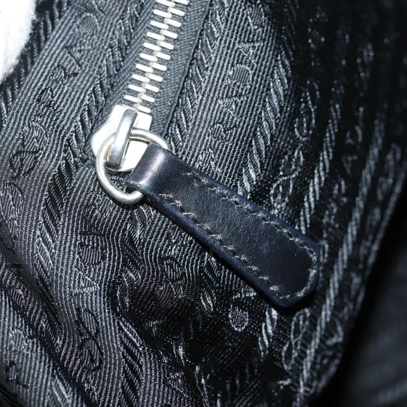 PRADA Schoudertas Nylon Zwart Auth am6640