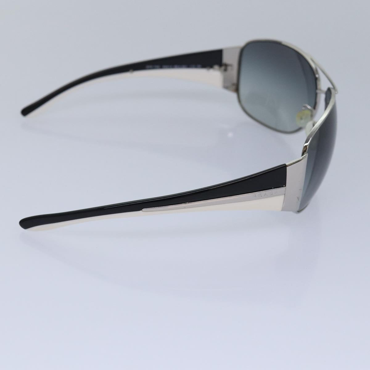 PRADA Sunglasses Black White Auth am6642