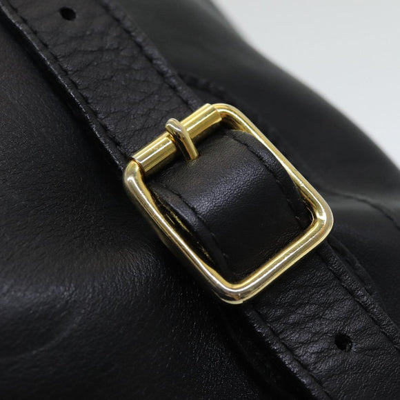 GUCCI Bamboo Backpack Leather Black Auth am6663