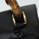 GUCCI Bamboo Backpack Leather Black Auth am6663-9