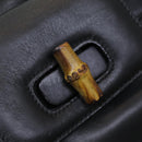 GUCCI Bamboo Backpack Leather Black Auth am6663-27