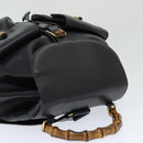 GUCCI Bamboo Backpack Leather Black Auth am6663-6