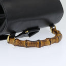 GUCCI Bamboo Backpack Leather Black Auth am6663-7