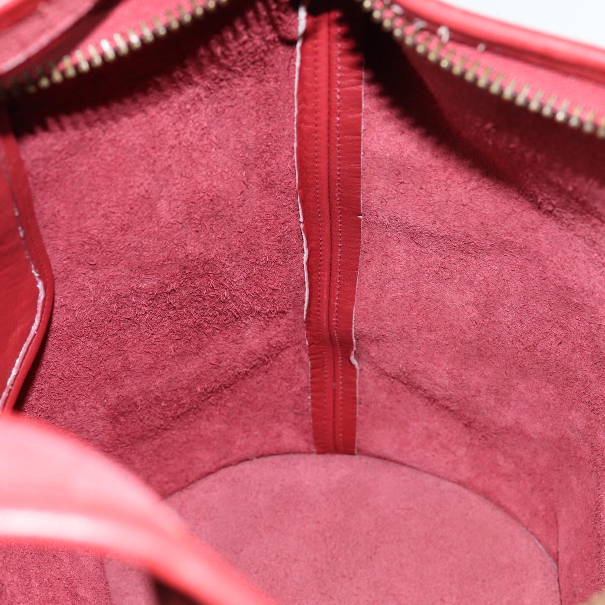 Coach Shoulder Bag Leather Red Auth am6666