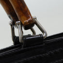 GUCCI Bamboo Hand Bag Nylon Black Auth am6667-17