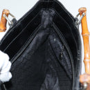 GUCCI Bamboo Hand Bag Nylon Black Auth am6667-20