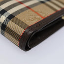 Burberrys Nova Check Wallet Canvas Beige Auth am6671-16