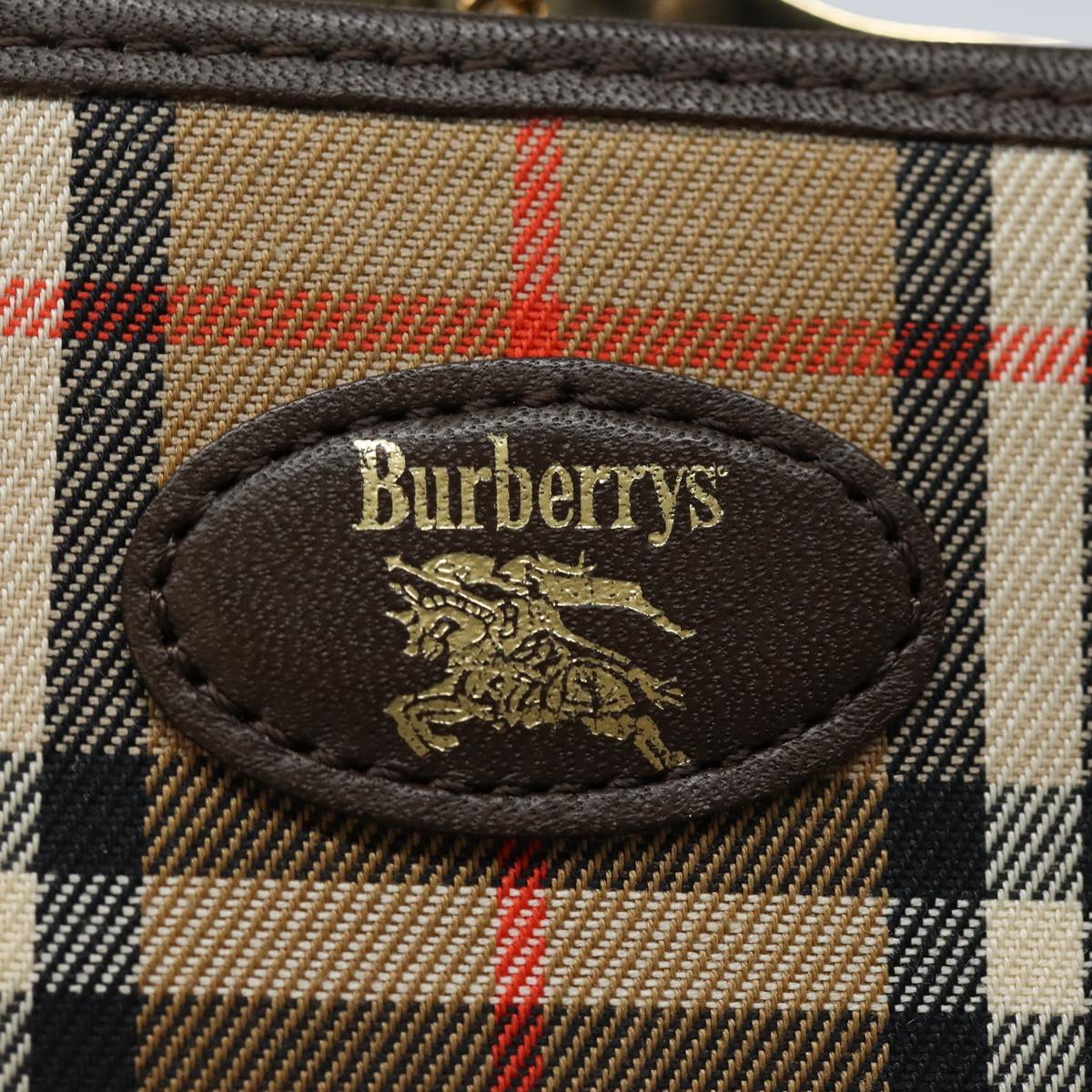 Burberrys Nova Check Wallet Canvas Beige Auth am6671