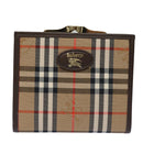 Burberrys Nova Check Wallet Canvas Beige Auth am6671-13