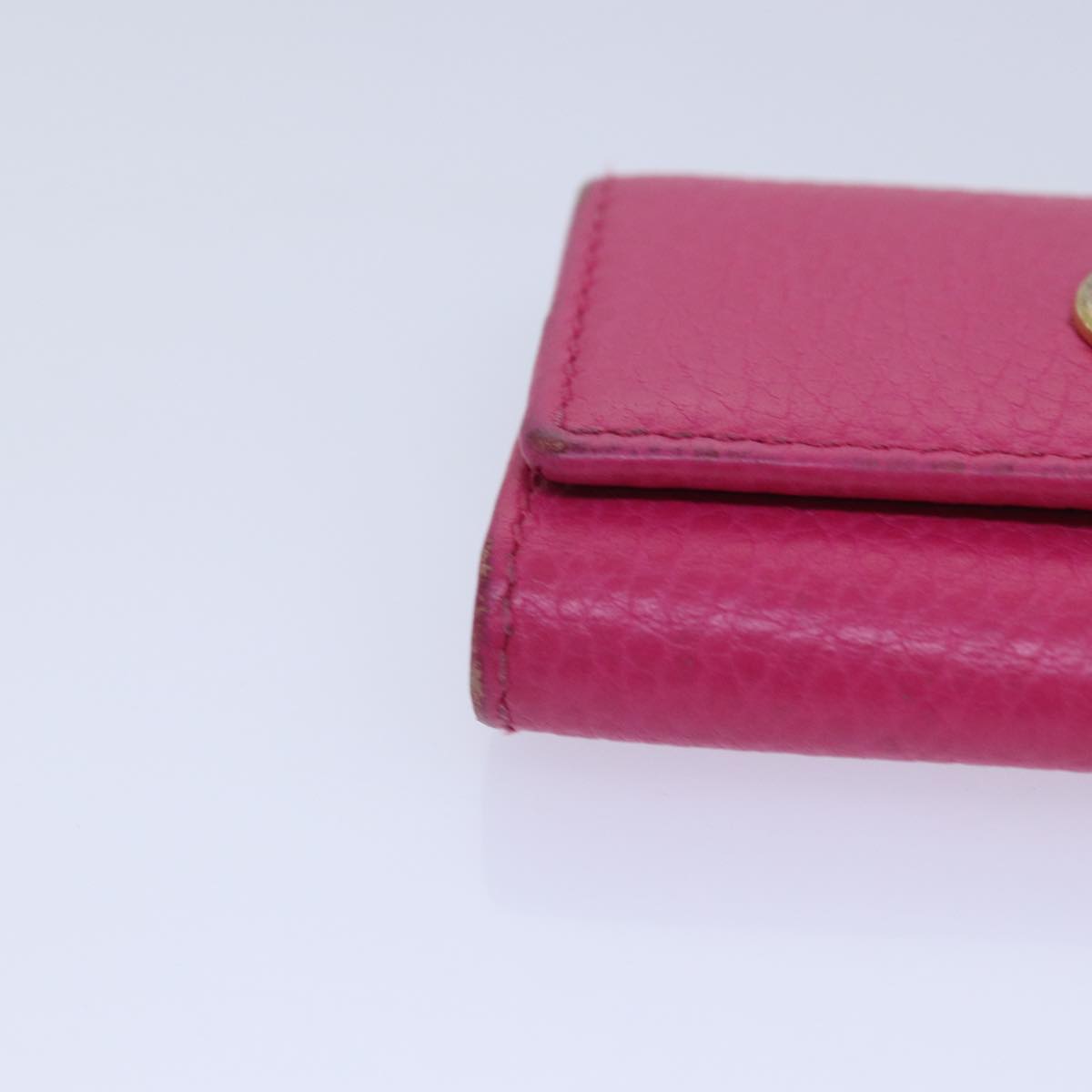 GUCCI GG Marmont Key Case Leather Pink Auth am6672