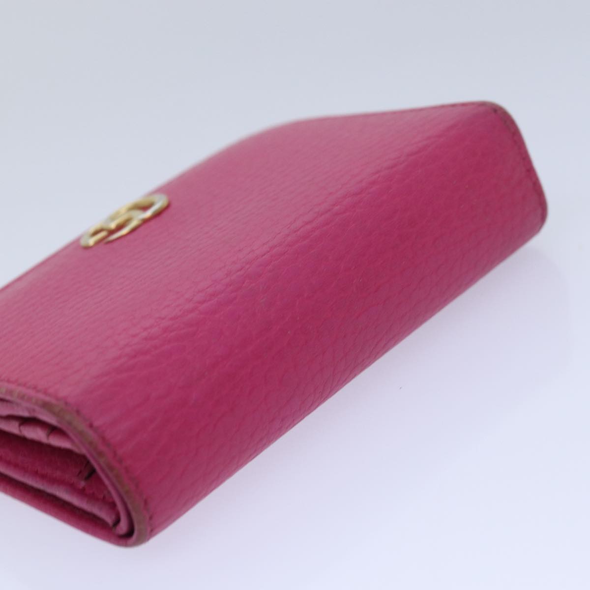 GUCCI GG Marmont Wallet Leather Pink Auth am6673