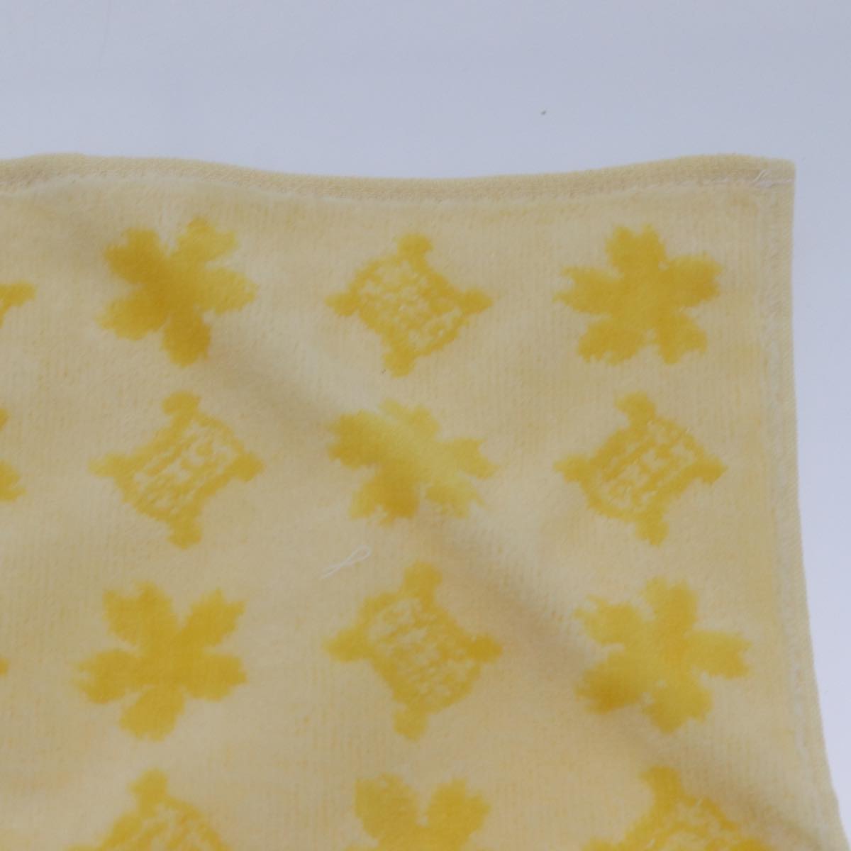 CELINE Macadam Canvas Towel Pouch Set Canvas Yellow Auth am6681