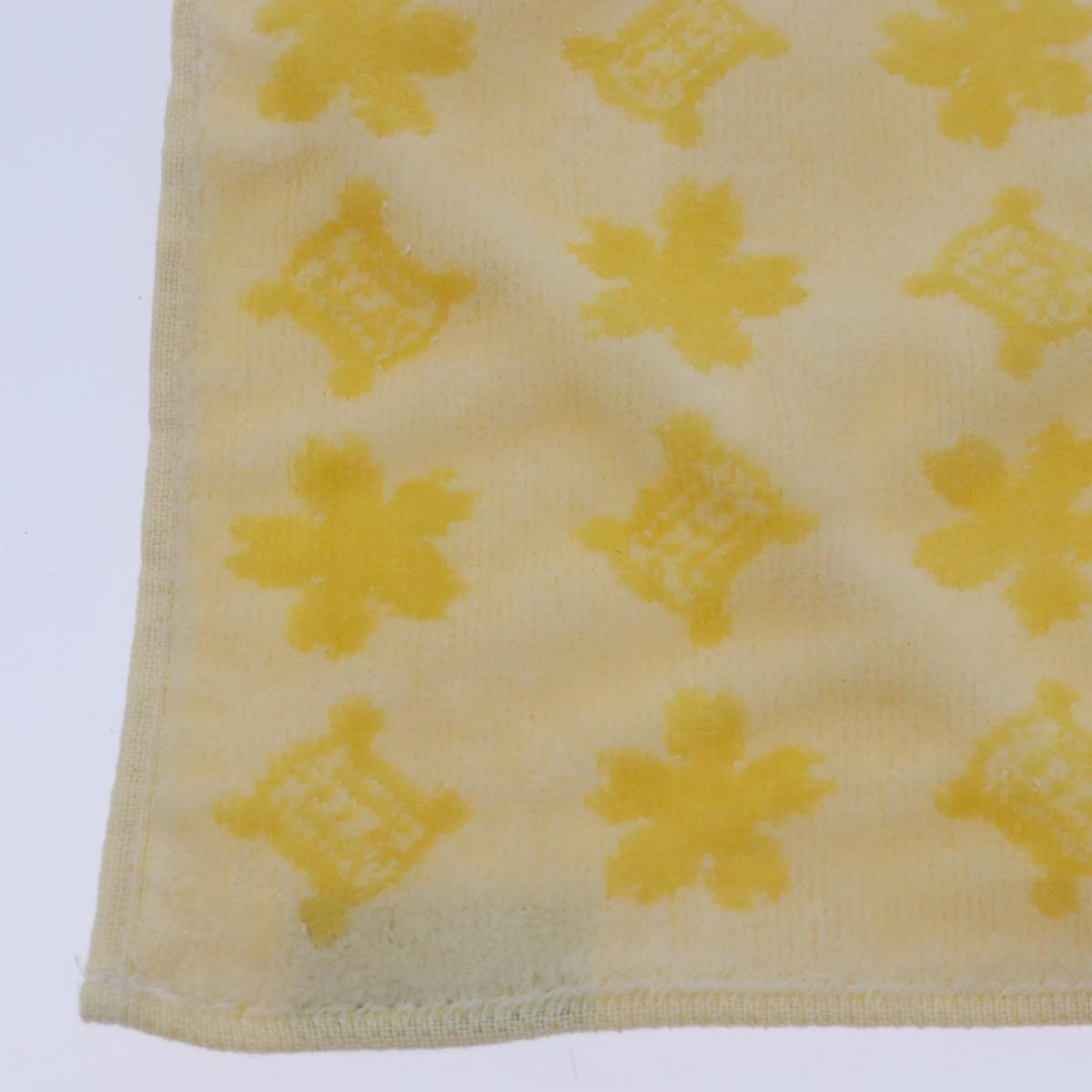 CELINE Macadam Canvas Towel Pouch Set Canvas Yellow Auth am6681