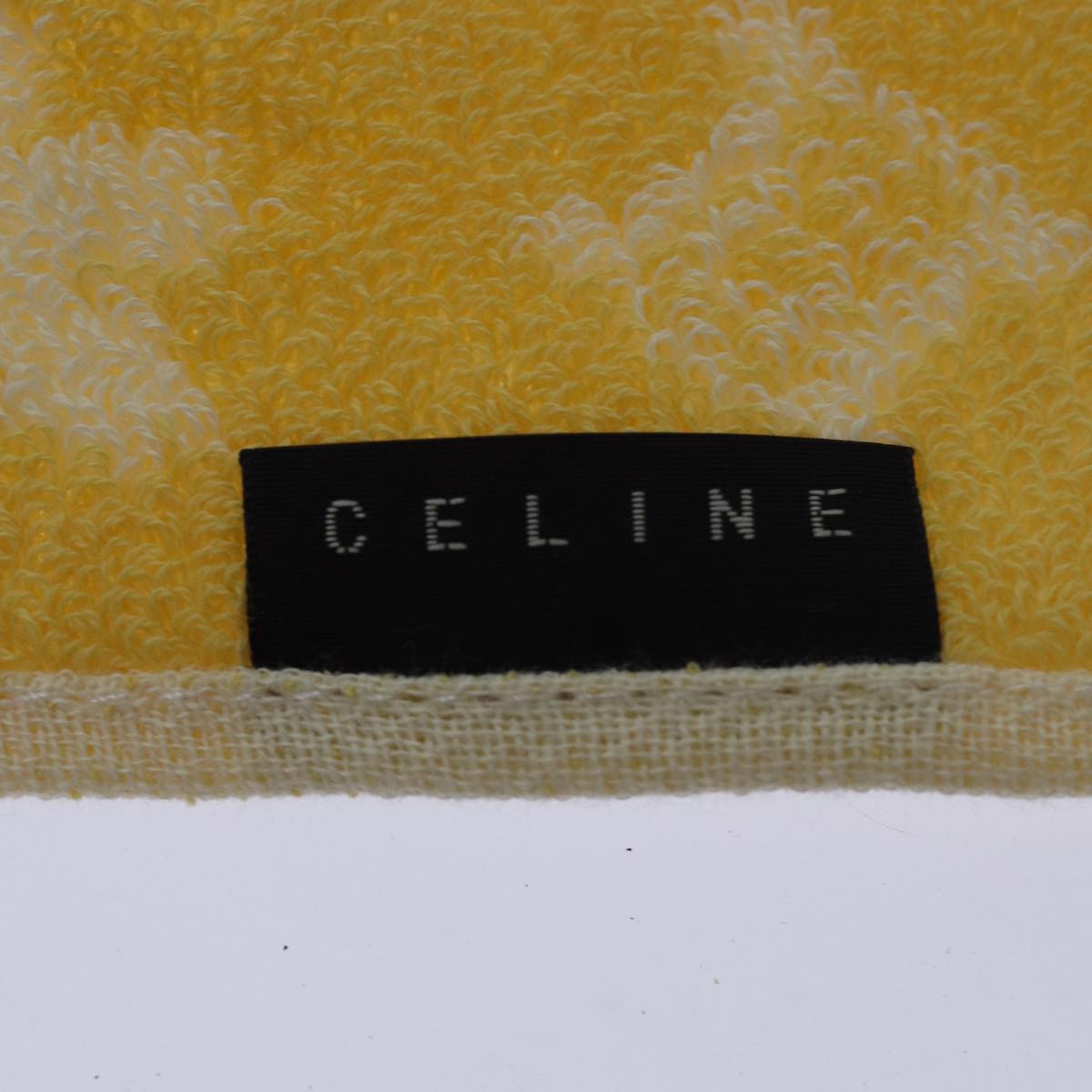 CELINE Macadam Canvas Towel Pouch Set Canvas Yellow Auth am6681