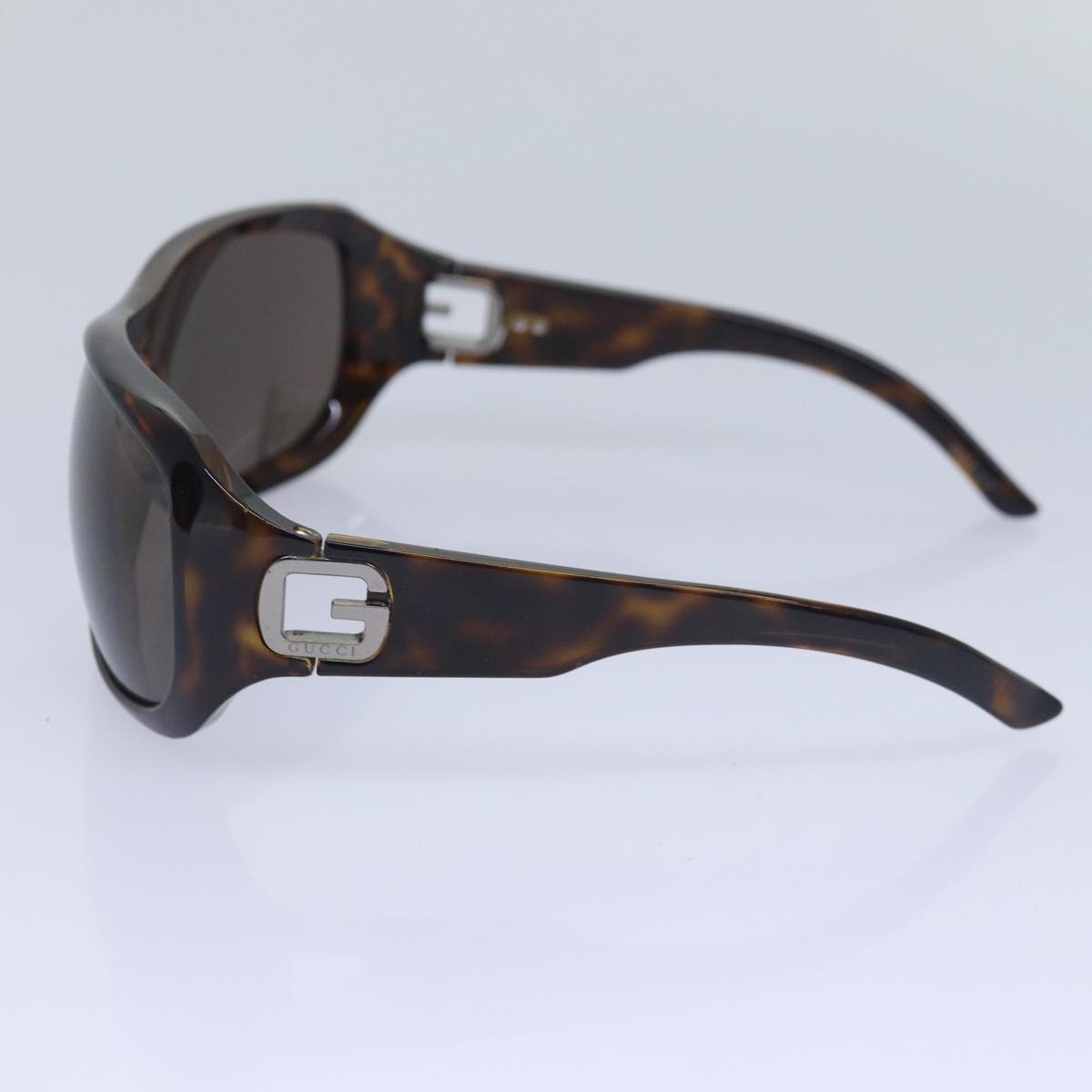 GUCCI Sunglasses plastic Brown Auth am6687