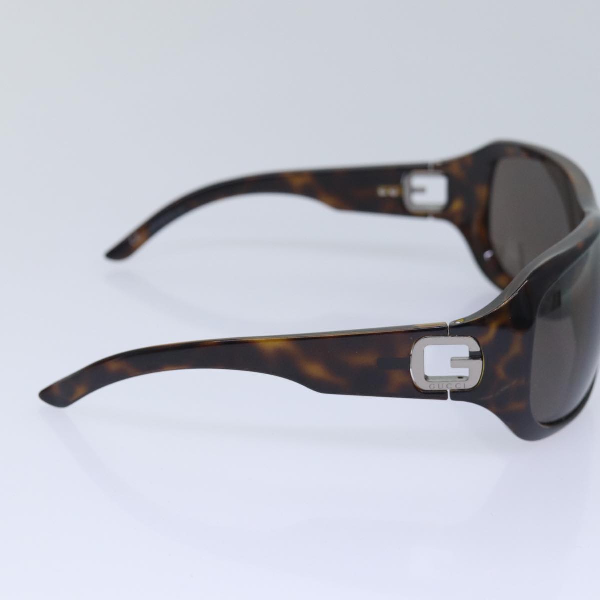 GUCCI Sunglasses plastic Brown Auth am6687