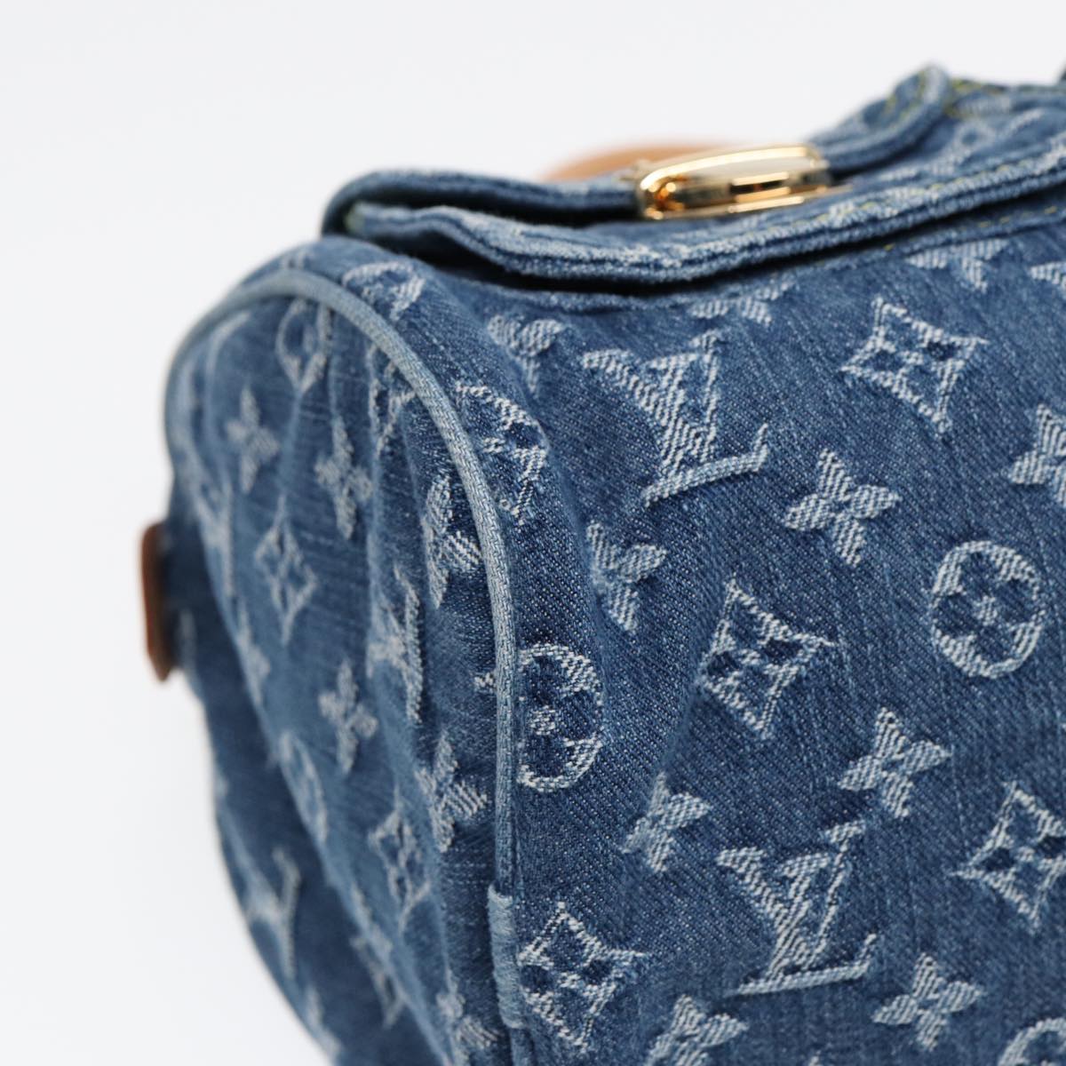 LOUIS VUITTON Monogram Denim Neo Speedy Hand Bag Blue M95019 LV Auth am6691S