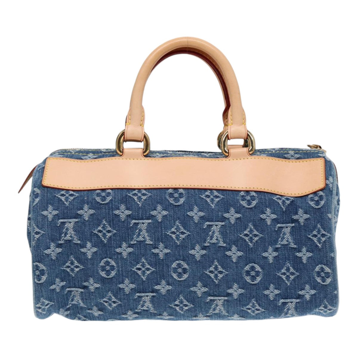 LOUIS VUITTON Monogram Denim Neo Speedy Hand Bag Blue M95019 LV Auth am6691S