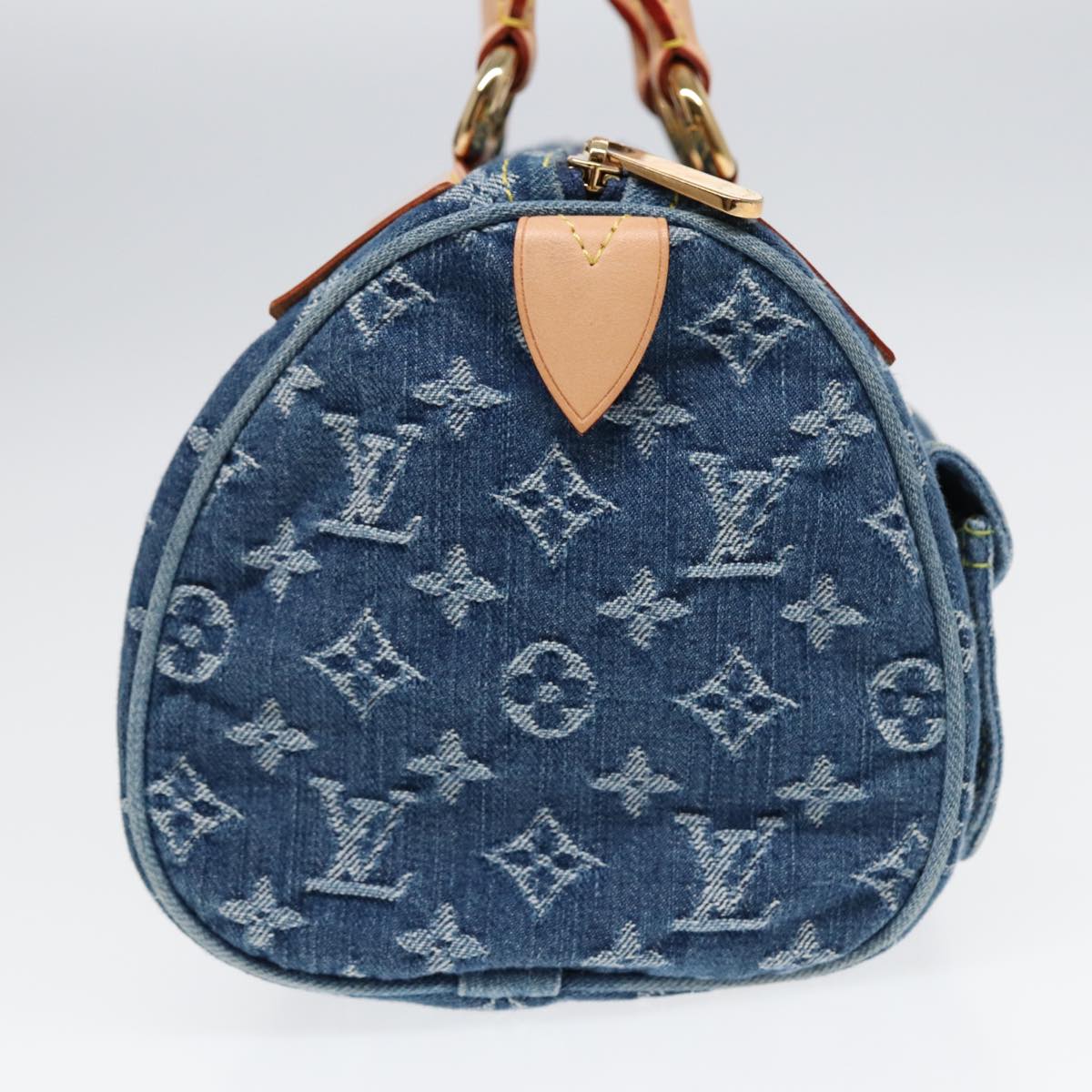 LOUIS VUITTON Monogram Denim Neo Speedy Hand Bag Blue M95019 LV Auth am6691S