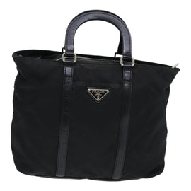 PRADA Hand Bag Nylon Black Auth am6693 - 0