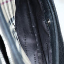 BURBERRY Nova Check Shoulder Bag Nylon Black Beige Auth am6696-20