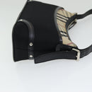 BURBERRY Nova Check Shoulder Bag Nylon Black Beige Auth am6696-3