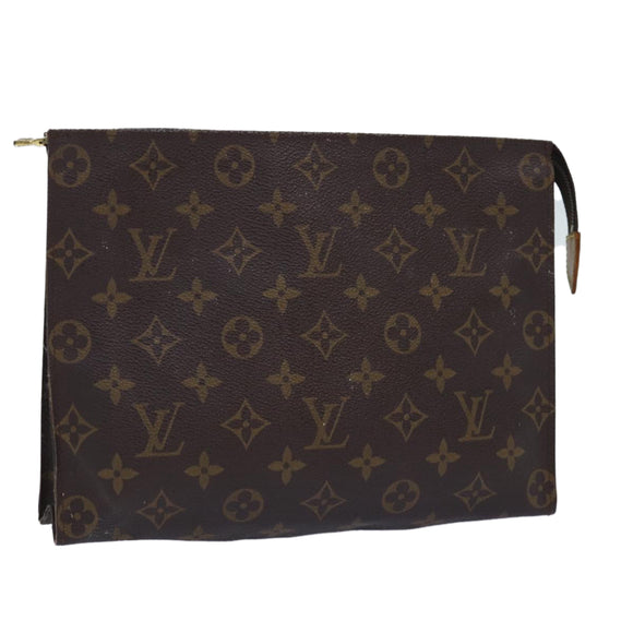 LOUIS VUITTON Monogram Poche Toilette 26 Pouch M47542 LV Auth am6697