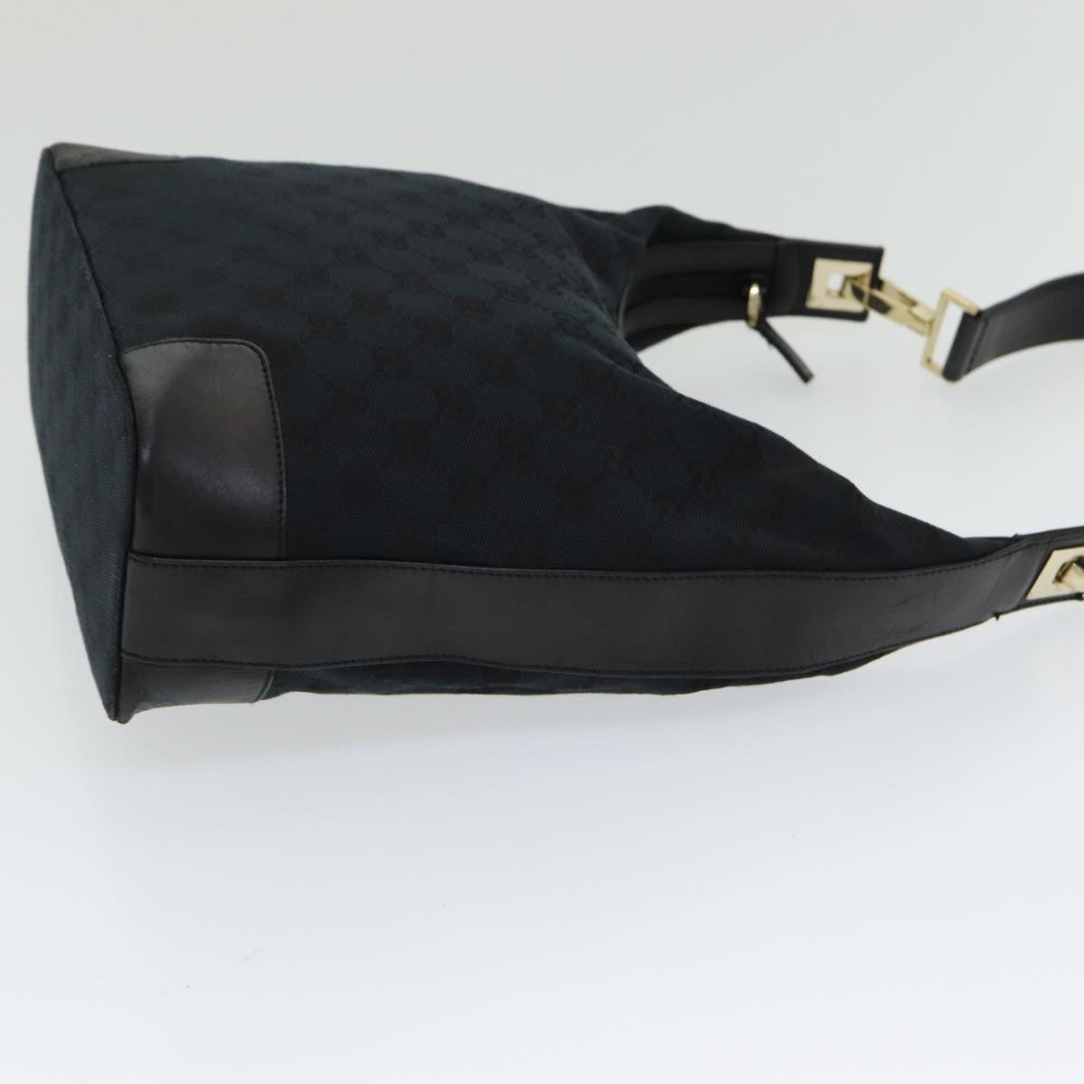 GUCCI GG Canvas Shoulder Bag Black 001 4204 Auth am6699