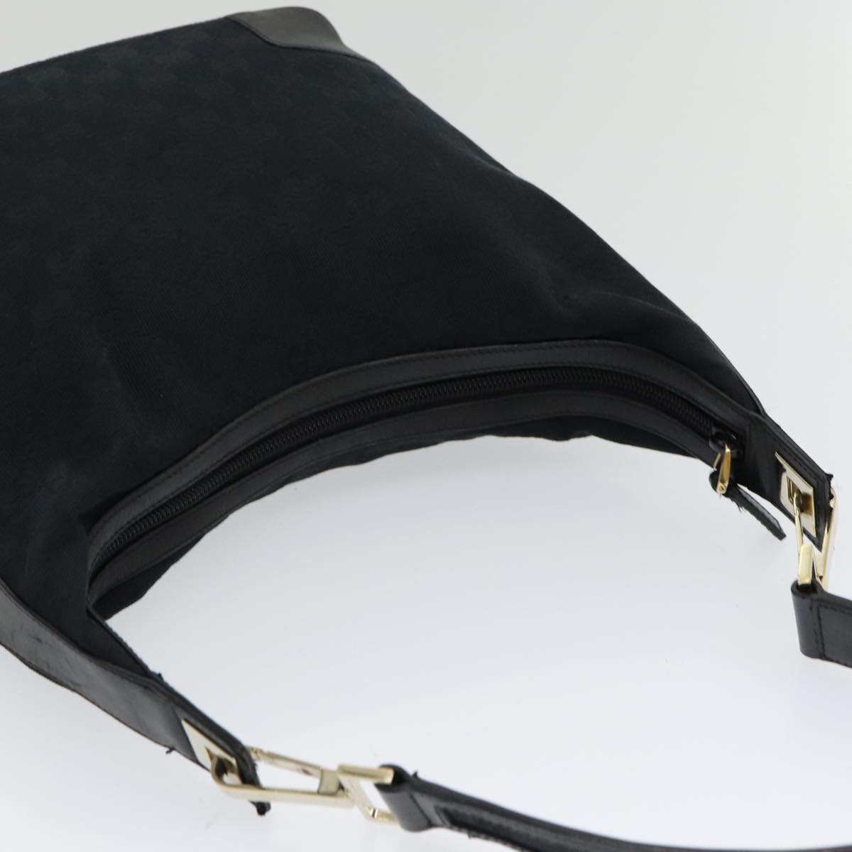 GUCCI GG Canvas Shoulder Bag Black 001 4204 Auth am6699