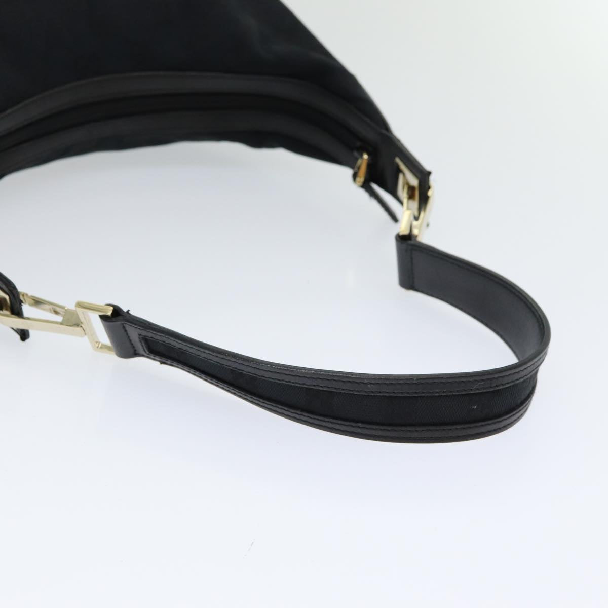 GUCCI GG Canvas Shoulder Bag Black 001 4204 Auth am6699