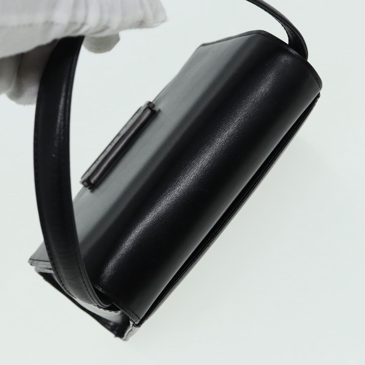 GIVENCHY Hand Bag Leather Black Auth am6709