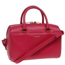 SAINT LAURENT Baby Duffel Hand Bag Leather 2way Red Auth am6711-1