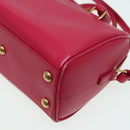 SAINT LAURENT Baby Duffel Hand Bag Leather 2way Red Auth am6711-15