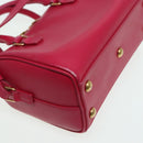 SAINT LAURENT Baby Duffel Hand Bag Leather 2way Red Auth am6711-16