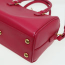 SAINT LAURENT Baby Duffel Hand Bag Leather 2way Red Auth am6711-17