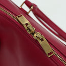 SAINT LAURENT Baby Duffel Hand Bag Leather 2way Red Auth am6711-18