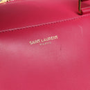 SAINT LAURENT Baby Duffel Hand Bag Leather 2way Red Auth am6711-19