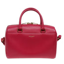 SAINT LAURENT Baby Duffel Hand Bag Leather 2way Red Auth am6711-13