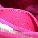 SAINT LAURENT Baby Duffel Hand Bag Leather 2way Red Auth am6711-12