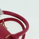 SAINT LAURENT Baby Duffel Hand Bag Leather 2way Red Auth am6711-8