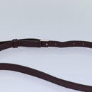 GIVENCHY Shoulder Bag Leather Wine Red Silver pink Auth am6721-18