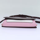 GIVENCHY Shoulder Bag Leather Wine Red Silver pink Auth am6721-5