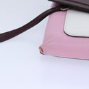 GIVENCHY Shoulder Bag Leather Wine Red Silver pink Auth am6721-8