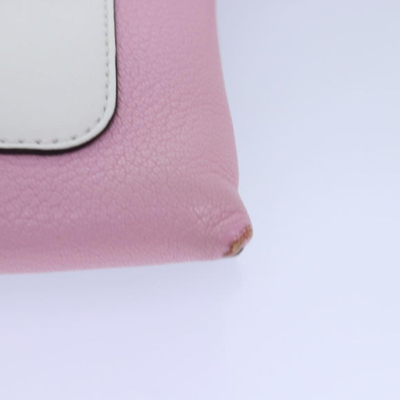 GIVENCHY Shoulder Bag Leather Wine Red Silver pink Auth am6721