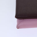 GIVENCHY Shoulder Bag Leather Wine Red Silver pink Auth am6721-16