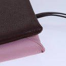 GIVENCHY Shoulder Bag Leather Wine Red Silver pink Auth am6721-17