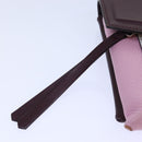 GIVENCHY Shoulder Bag Leather Wine Red Silver pink Auth am6721-9