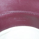 GIVENCHY Shoulder Bag Leather Wine Red Silver pink Auth am6721-22